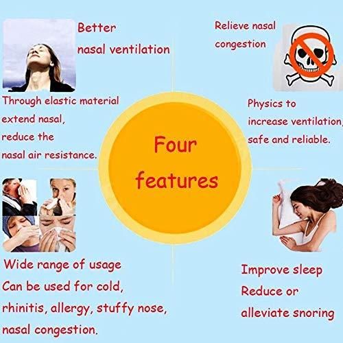 GLOMEXIA Nasal Breathing Strips for Easy Breathing & Night Comfort | Drug-Free Nose Strips (Pack of 6/10/20)