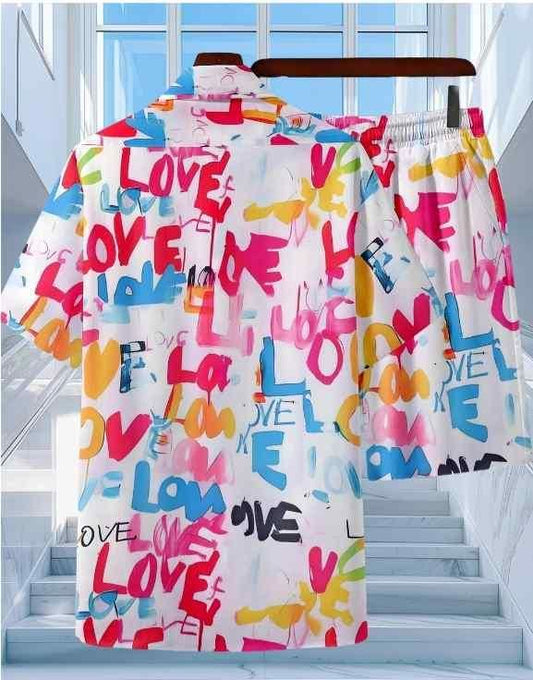 Premium Men’s Casual Summer Co-Ord Set – Printed Shirt & Shorts