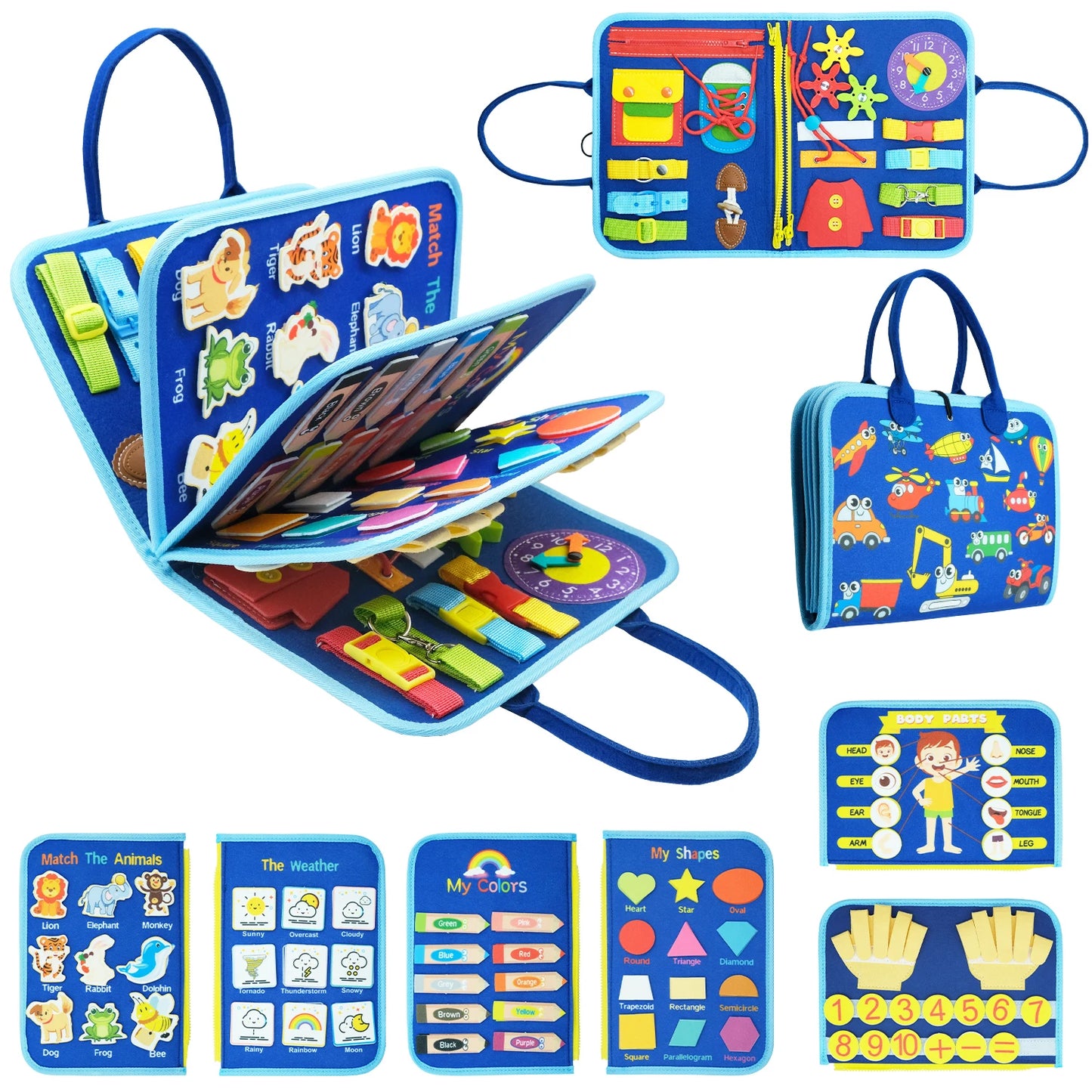 Montessori Busy Board Sensory Learning Toy