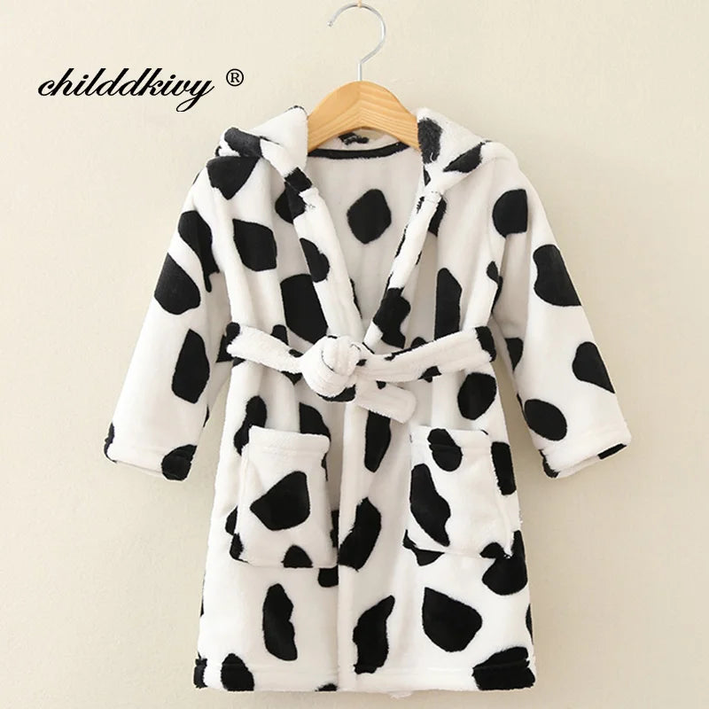 Premium Kids Flannel Hooded Pajama Robe