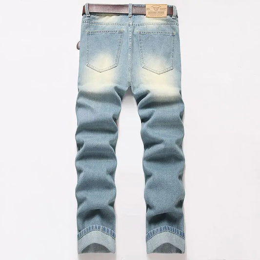 👖 Slim Fit Ripped Denim Jeans