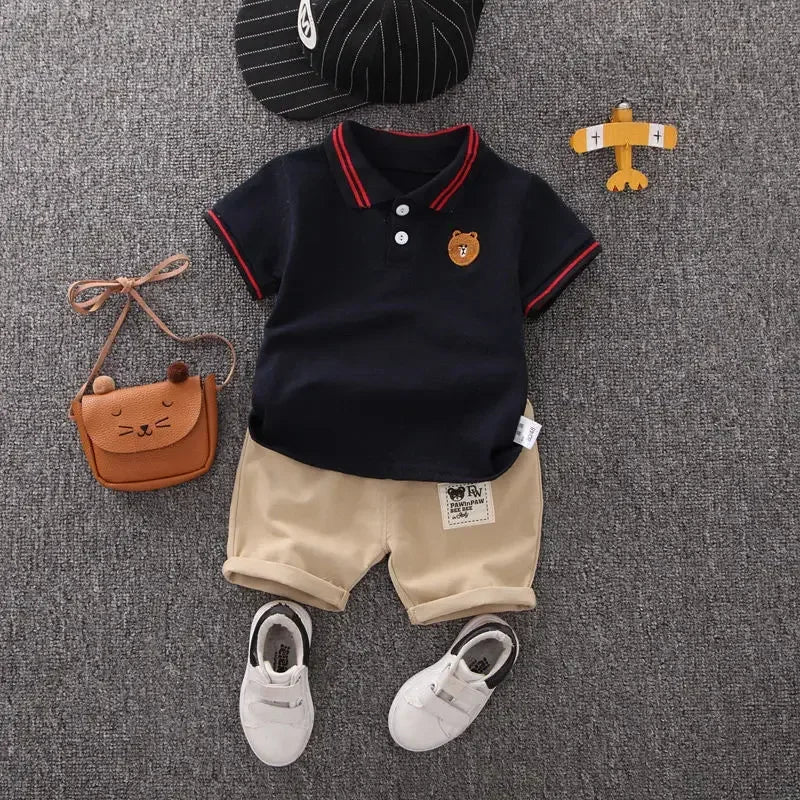 Cute Cartoon Cotton Boys Summer Set π