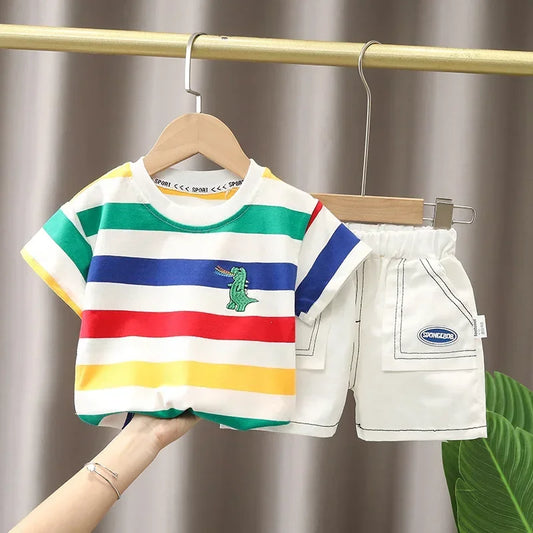 Cute Cartoon Cotton Boys Summer Set π