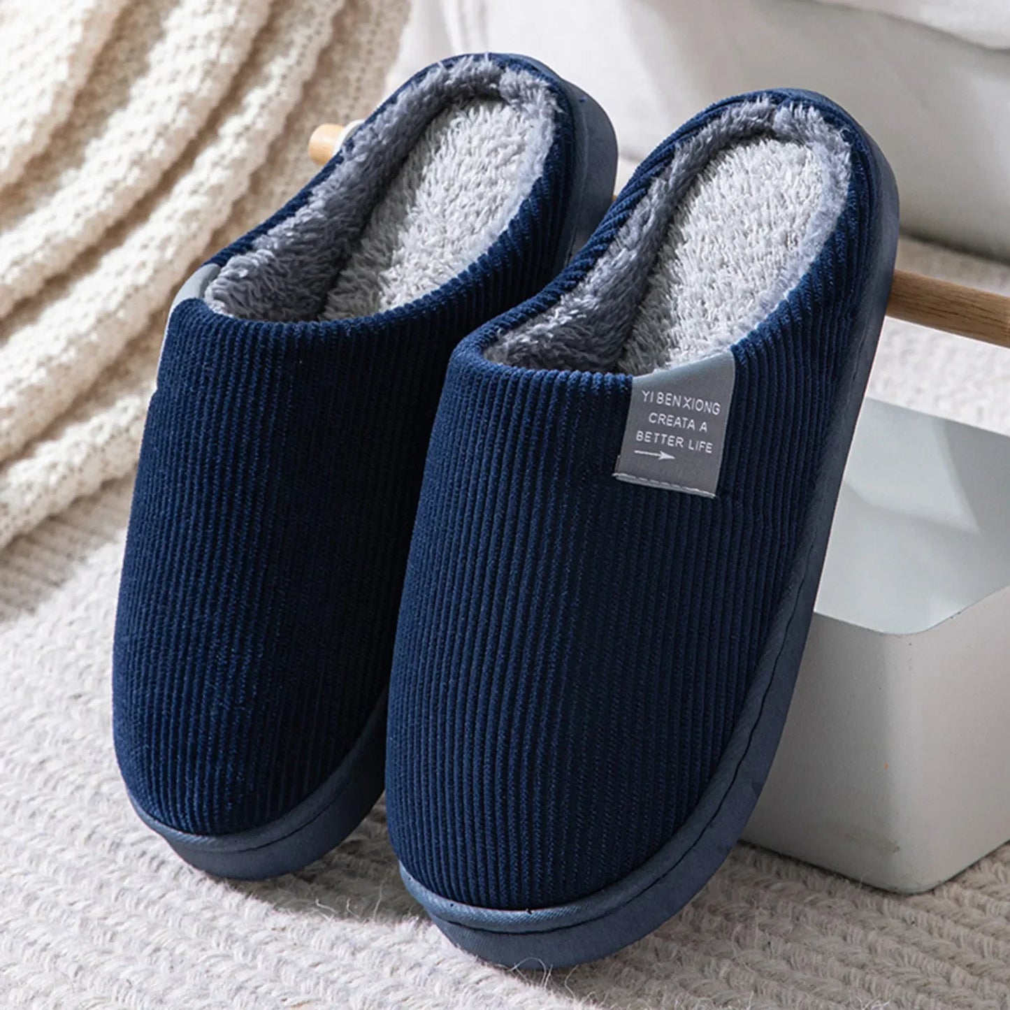 Winter Plush Anti-Slip Home Slippers