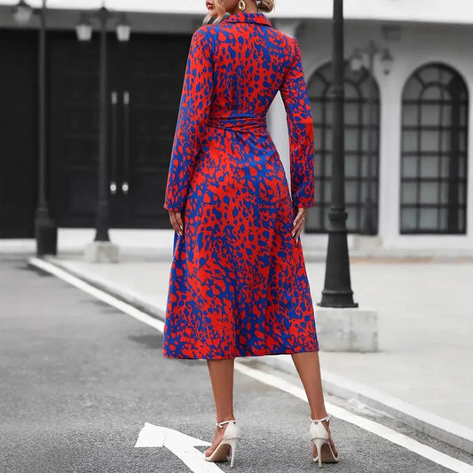 👗 Polo Neck A-Line Casual Dress