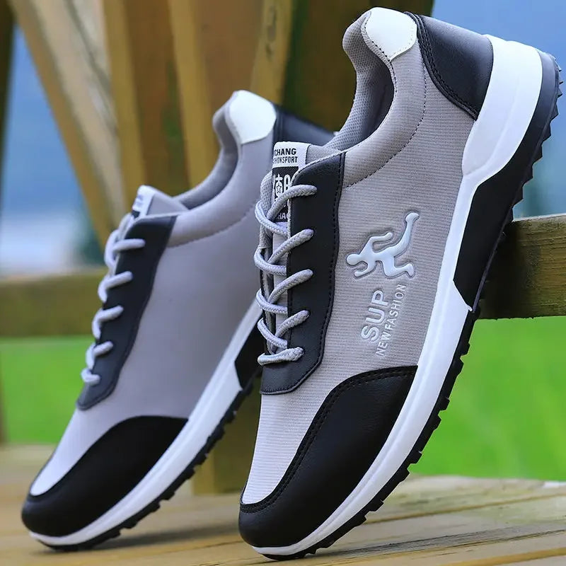Men’s Tennis Shoes for Hard Court | Breathable Canvas Sports Sneakers | Durable Rubber Sole Athletic Shoes