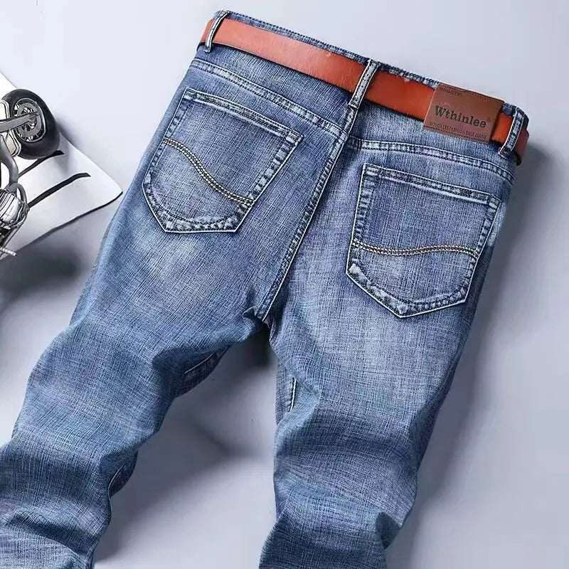 Urban Straight-Fit Denim Jeans π