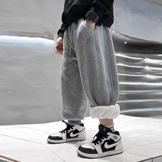 Premium Kids Plush Velvet Winter Sweatpants