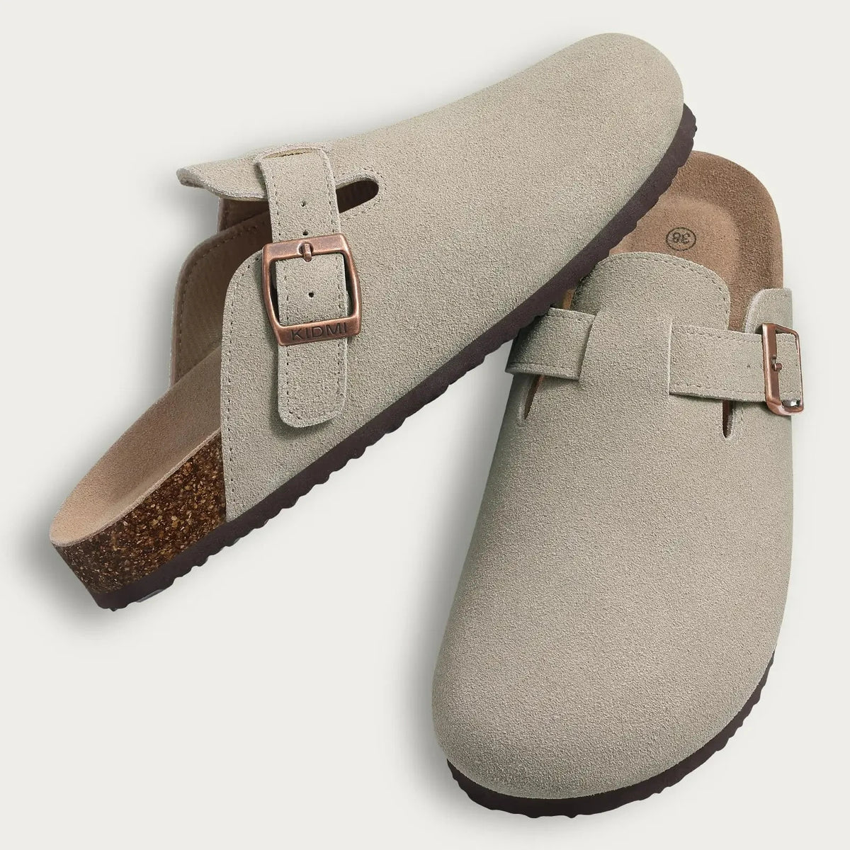 Women’s Cork Suede Mules Slippers – Classic Outdoor Comfort Shoes