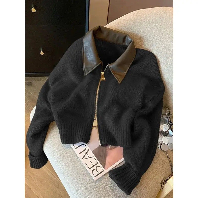 Women Elegant Zip Jacket Office Wear Autumn 2025