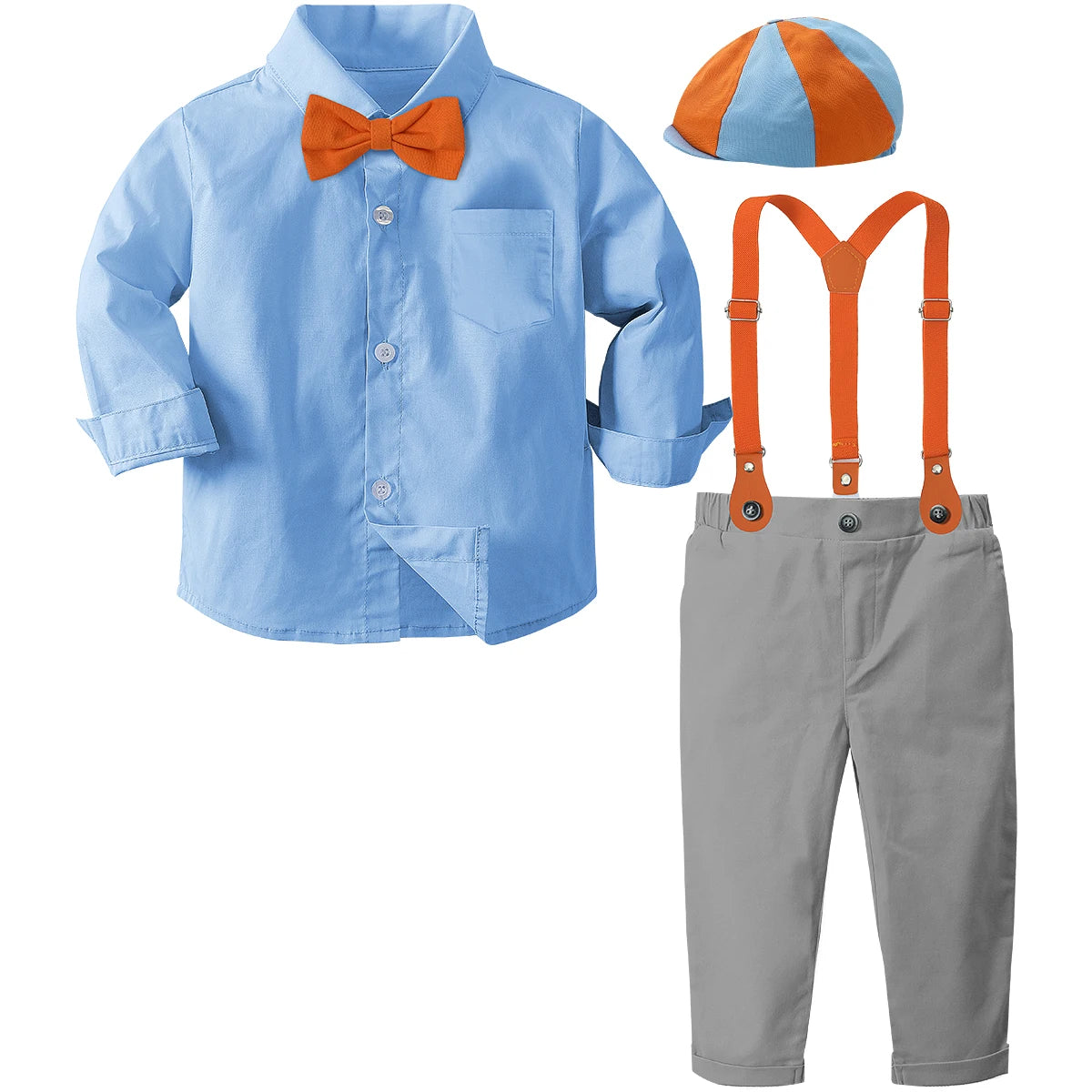 Toddler Boy Gentleman Suspender Outfit Party & Birthday Set