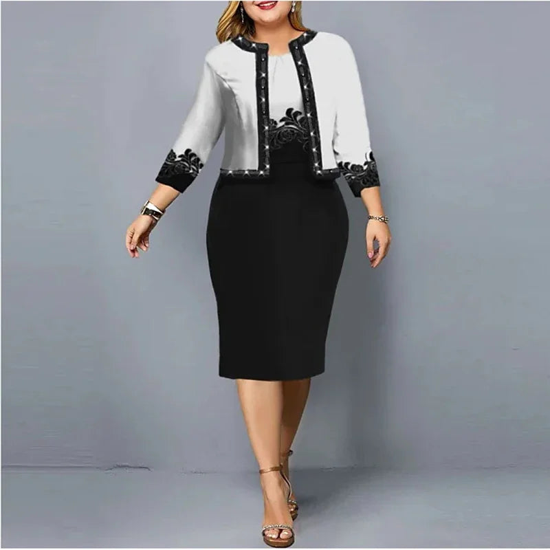 Women’s Two Piece Dress Set – Floral Cardigan & Tank Dress