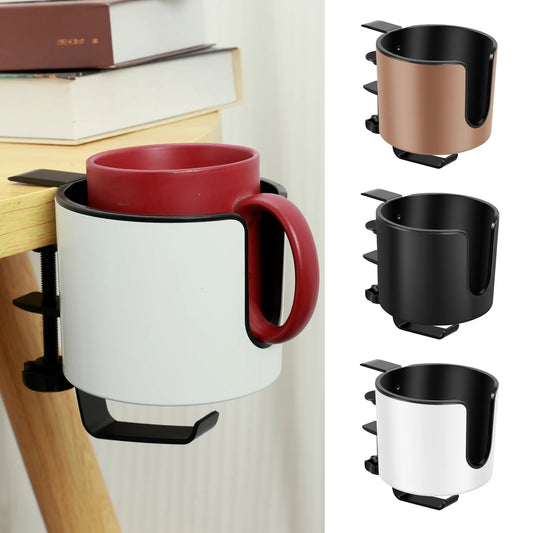 β Desk Cup Holder Clamp β Adjustable Table Coffee & Bottle Organizer π§