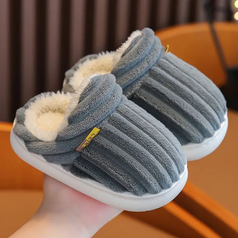 Kids Winter Plush Slippers ❄️🥿 | Anti-Slip Unisex Indoor