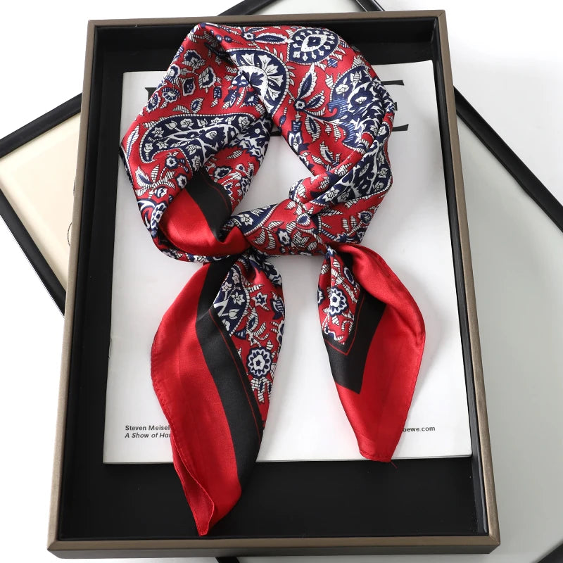 Women’s Luxury Printed Square Silk Scarf