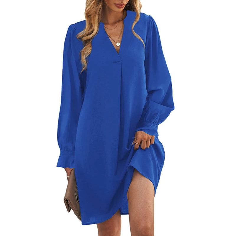 Elegant V-Neck Mini Dress for Women