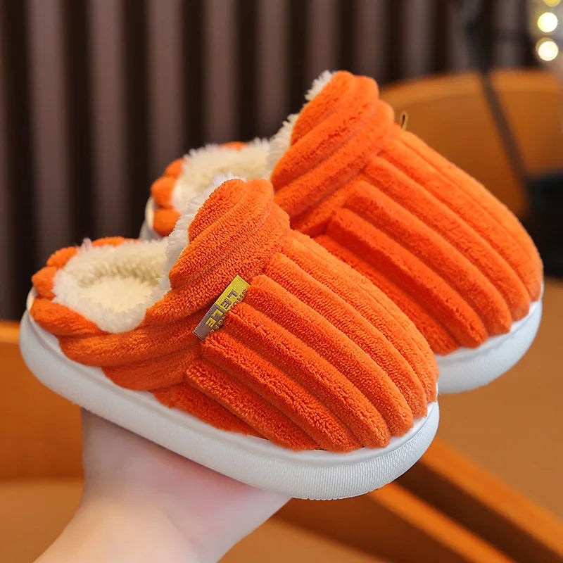 Kids Winter Cotton Slippers ❄️🧸 | Plush Non-Slip Home Wear