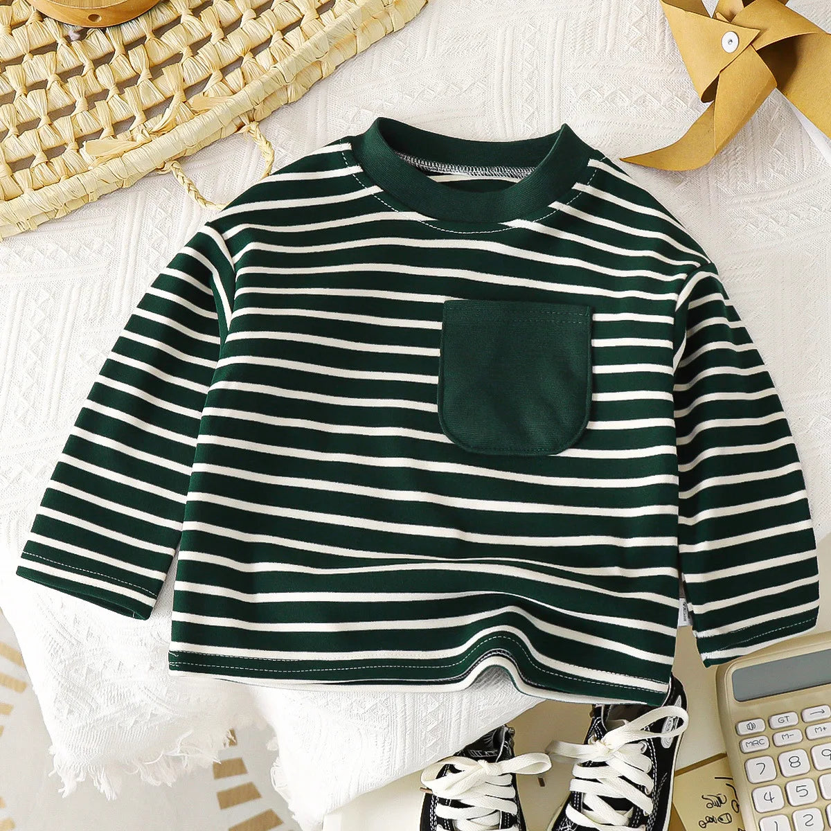 Kids Striped Sporty Long Sleeve Tee