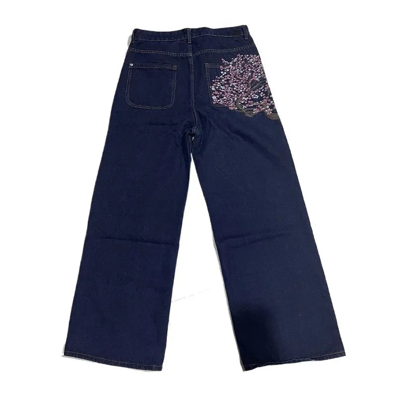 Plum Blossom Y2K Wide-Leg Jeans ๐ธ