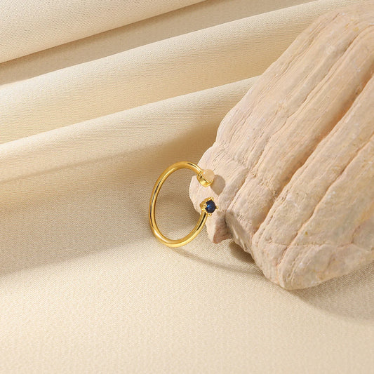 Gold Color Fruit Zirconia Adjustable Ring