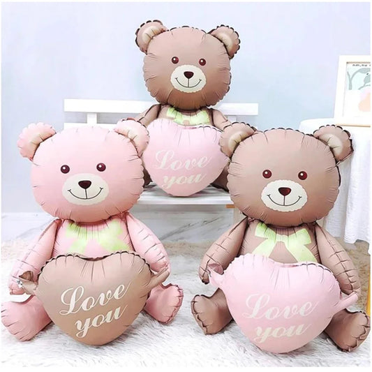 Premium Teddy Bear Birthday Balloon Decoration Set
