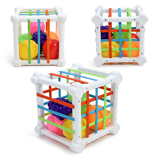 Montessori Sensory Shape Sorter Cube – Baby Learning Toy