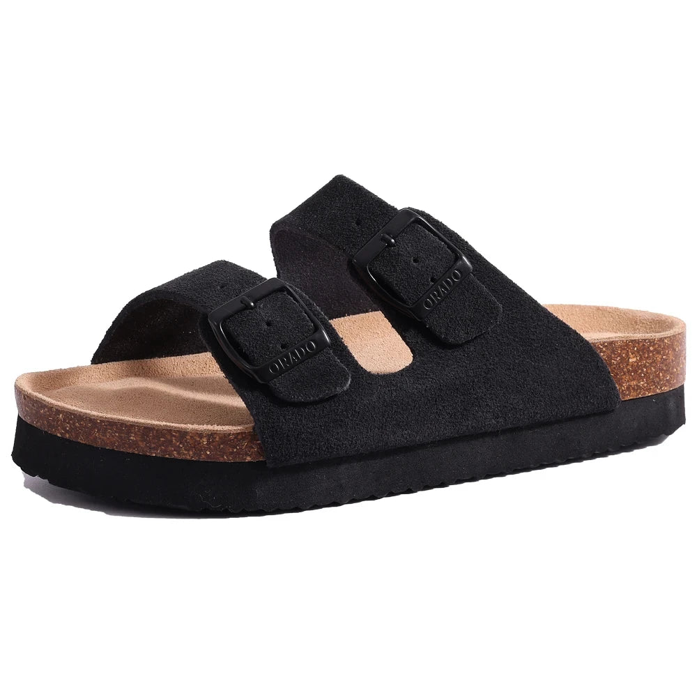Suede Cork Clogs – Arch Support Comfort Mules (Unisex)
