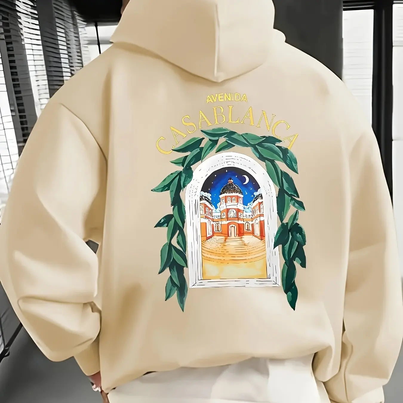 🧥🔥 Men’s Printed Hooded Sweatshirt – Casual Winter Hoodie
