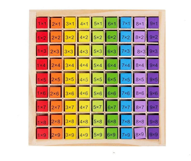 Wooden 9x9 Multiplication Board Montessori Toy