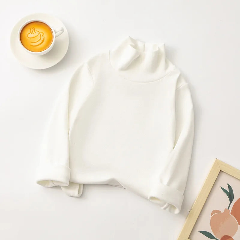 Glomexia Kids Cozy Cartoon Turtleneck Tee β Unisex Long Sleeve