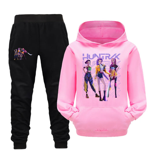 Glomexia Cartoon Hoodie Set β Teen Autumn Streetwear