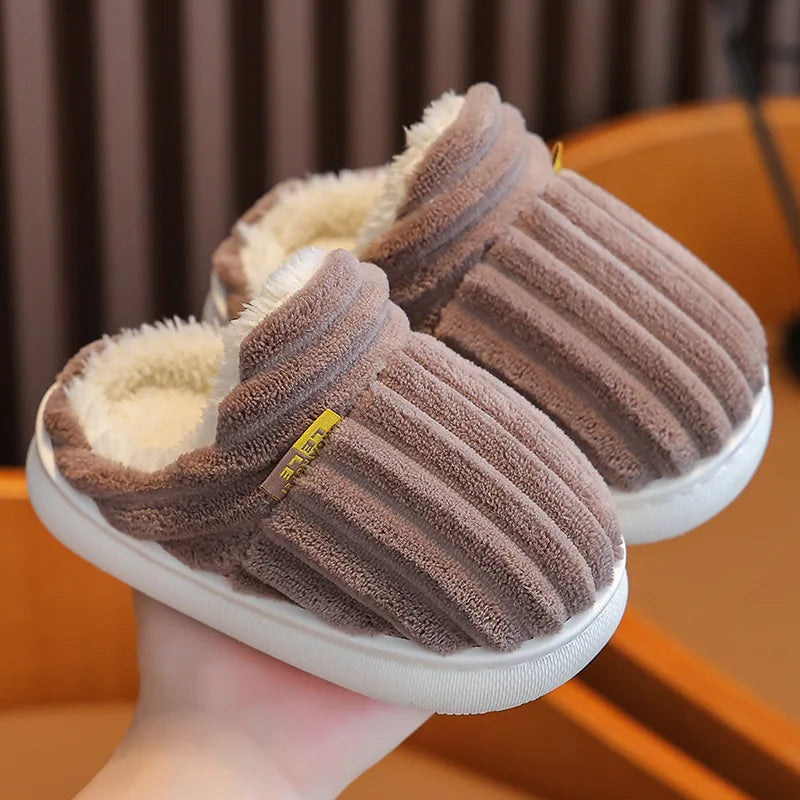 Kids Winter Plush Slippers ❄️🧸 | Anti-Slip Warm Indoor Shoes