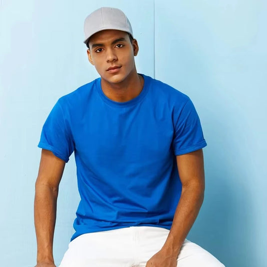 ππͺπΊ Menβs Solid Cotton Tee | Euro Fit π
