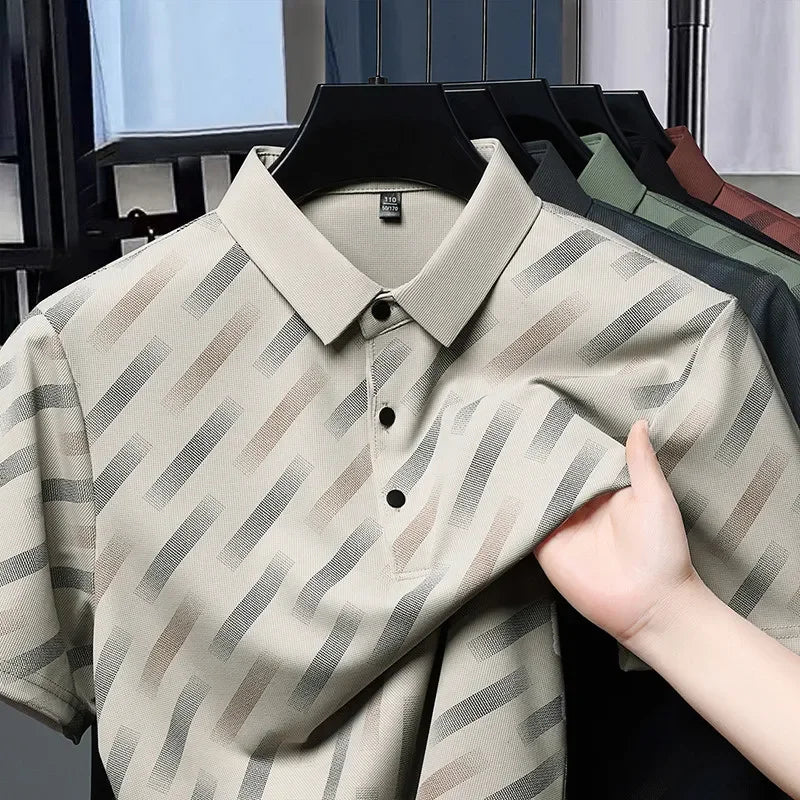 πβ¨ Menβs Printed Polo Shirt | Business Casual π