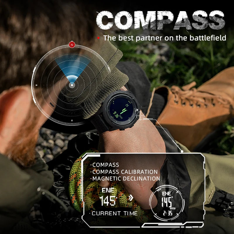 Men’s Outdoor Digital Sports Watch – Altimeter Compass Barometer