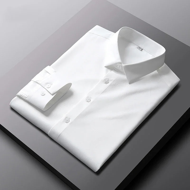 Men’s Solid Long Sleeve Non-Iron Business Shirt