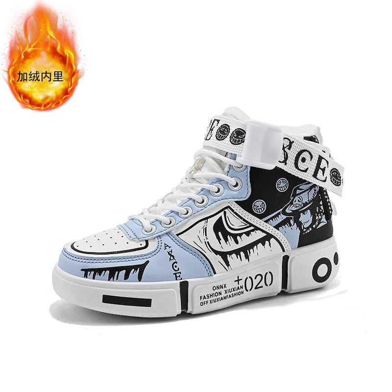 Boys High-Top Winter Sneakers | Waterproof Anti-Slip