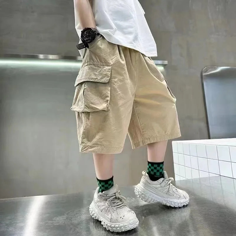Premium Boys Summer Cargo Shorts – Comfortable Loose Fit (3-14Y)
