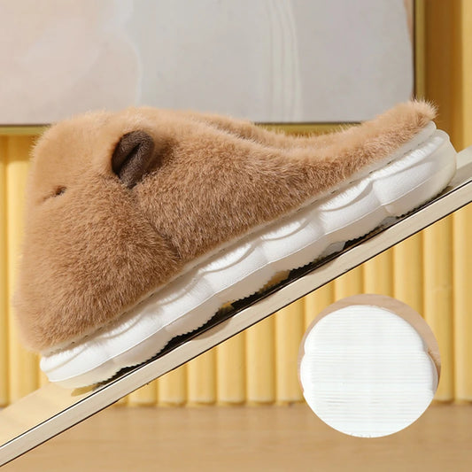 Glomexia Cute Capybara Winter Slippers 🐹❄️