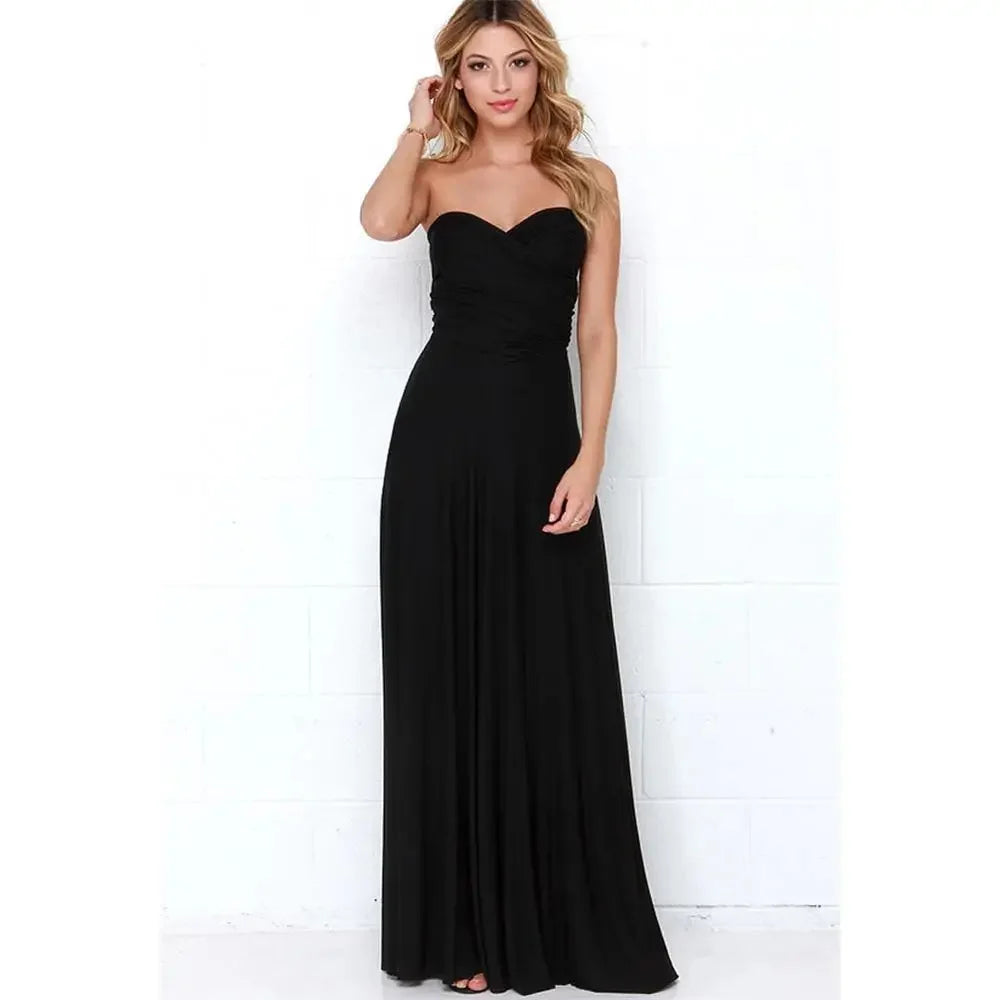 Glomexia Women’s Multiway Wrap Maxi Dress – Convertible Party Gown