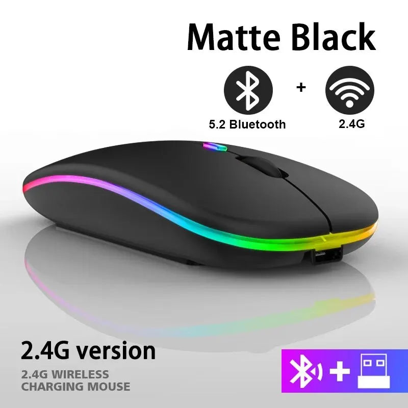 🖱️ Glomexia RGB Wireless Rechargeable Mouse (3600 DPI)
