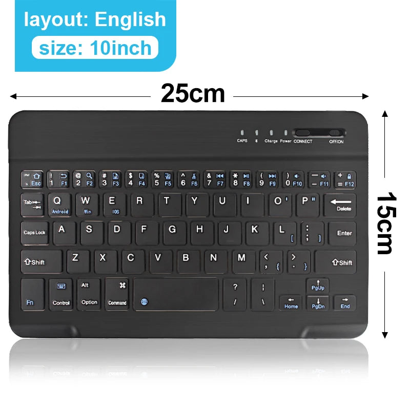 Glomexia Wireless Bluetooth Mini Keyboard – Rechargeable Multi-Device Keyboard