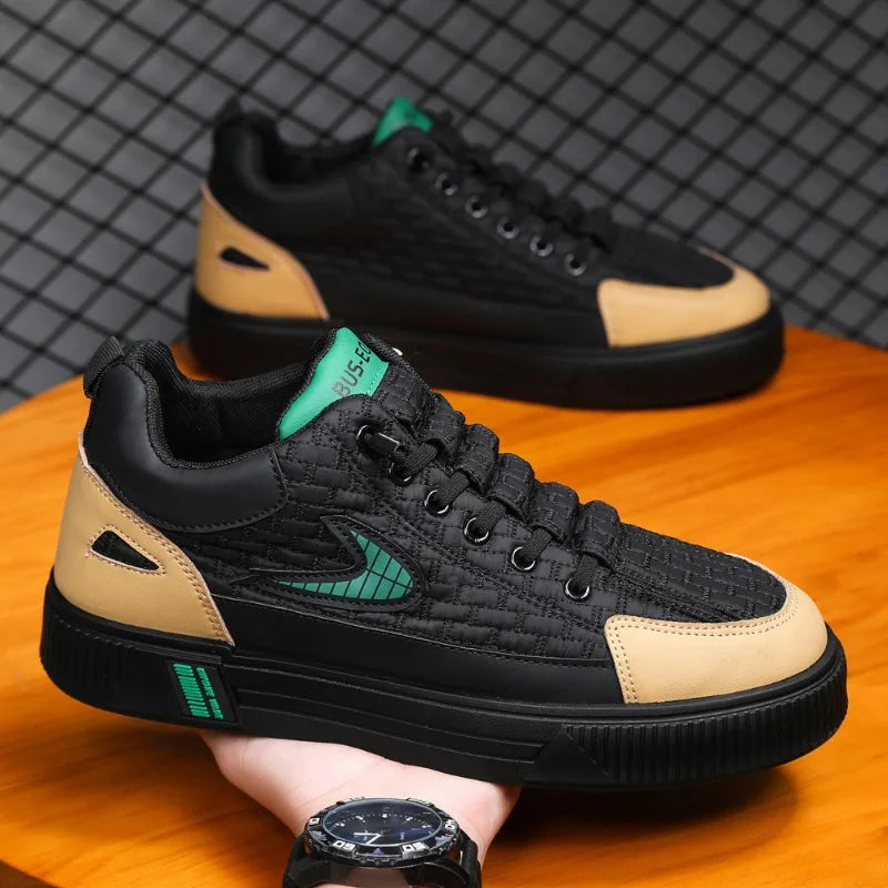 Men’s Casual Cotton Shoes | Lightweight Breathable Lace-Up Sneakers with Rubber Sole | Stylish Daily Wear Shoes