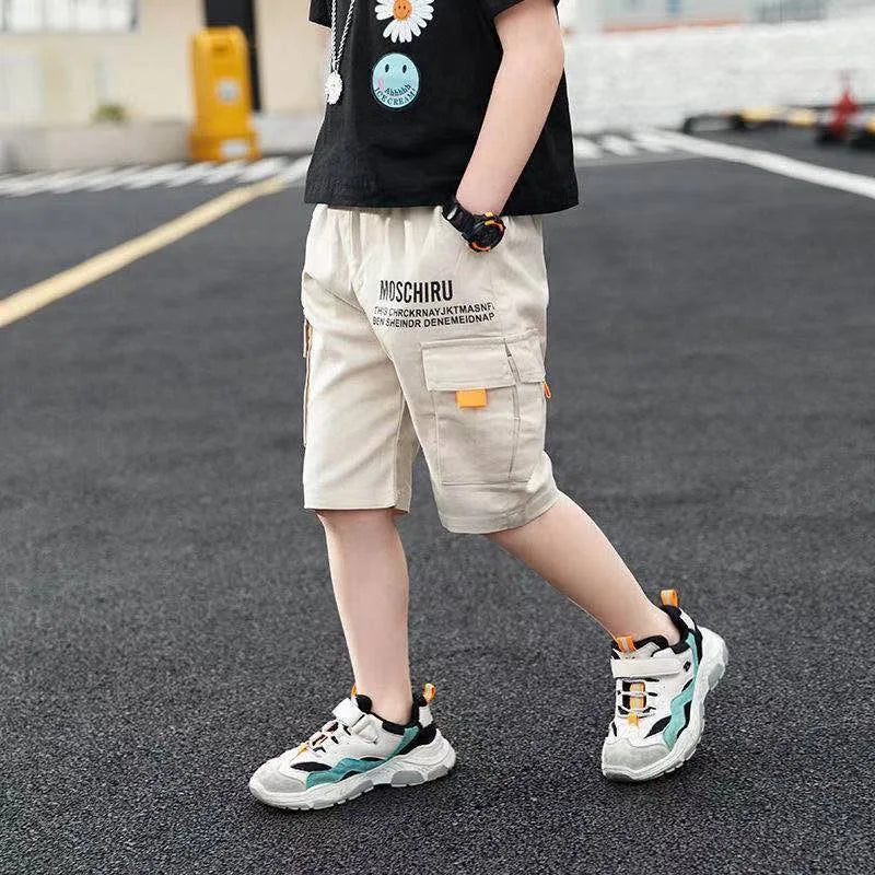 Boys Summer Casual Letter Print Shorts (4β14 Years)