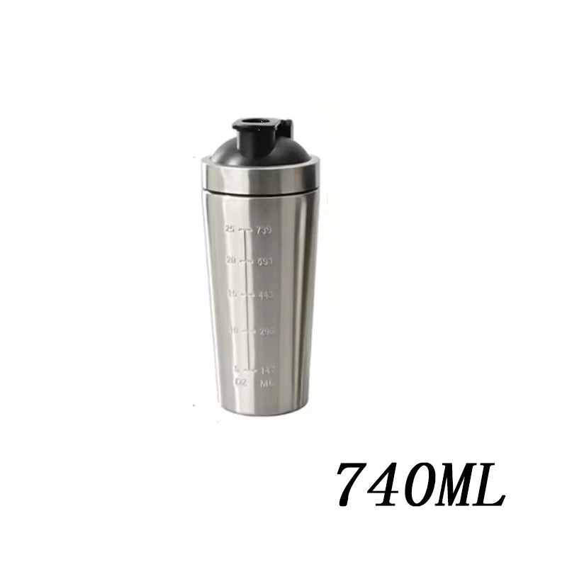 🥤 Stainless Steel Protein Shaker Bottle – Leak Proof Gym Fitness Cup