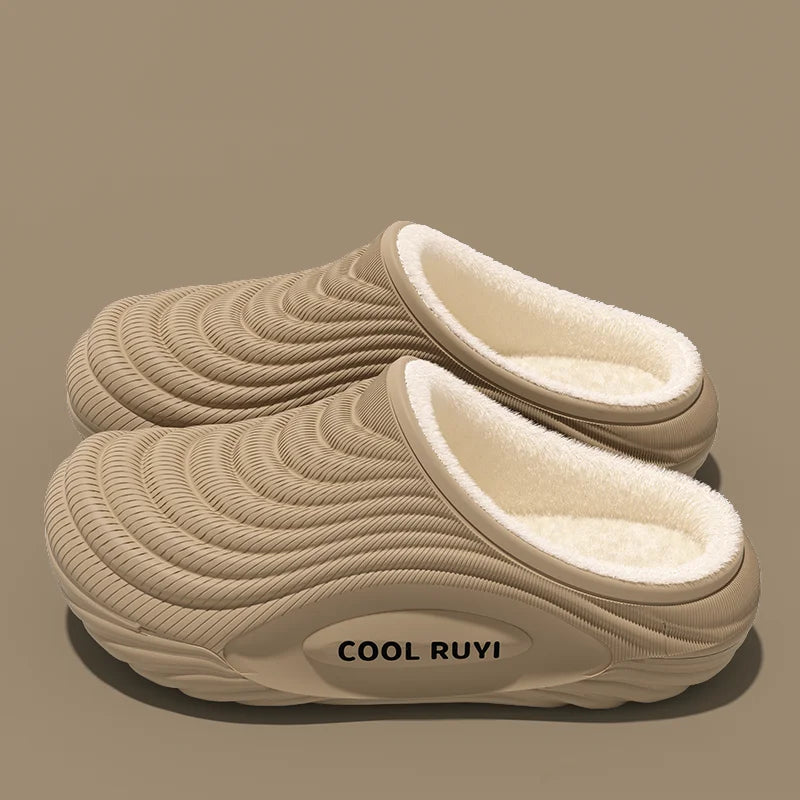 Winter Plush EVA Home Slippers ❄️🥿 | Warm Non-Slip Furry Slides