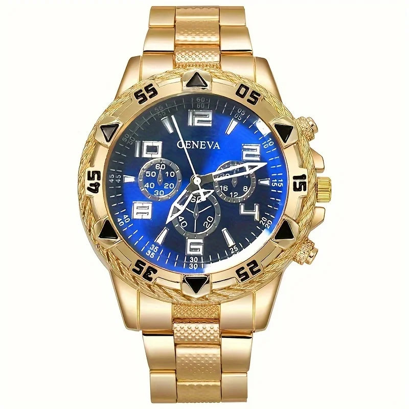 Glomexia Men’s Quartz Watch Set (4 PCS) 🔥