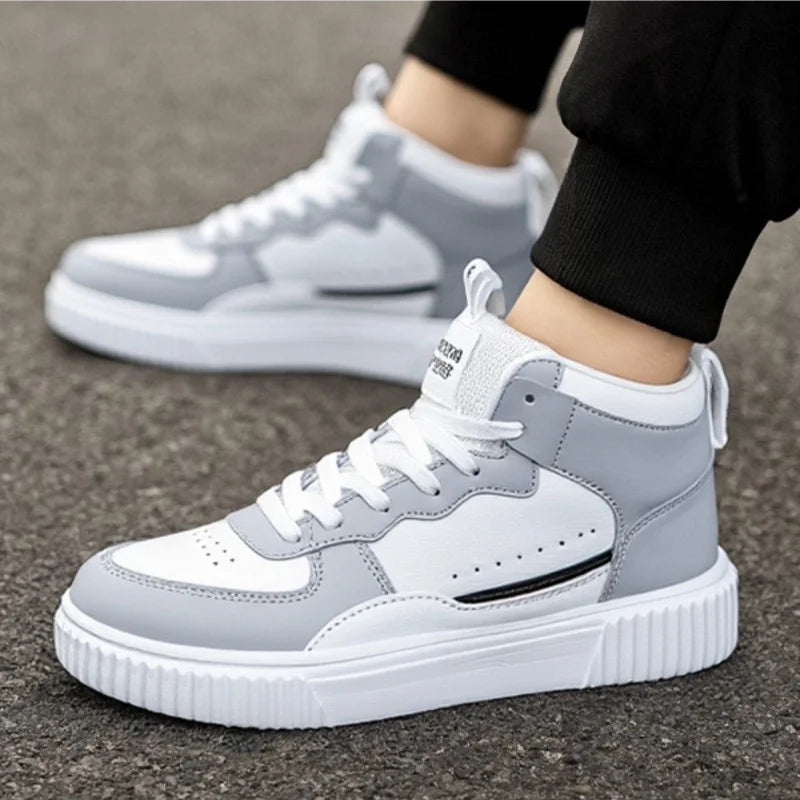 Men’s Patchwork Lace-Up Casual Shoes