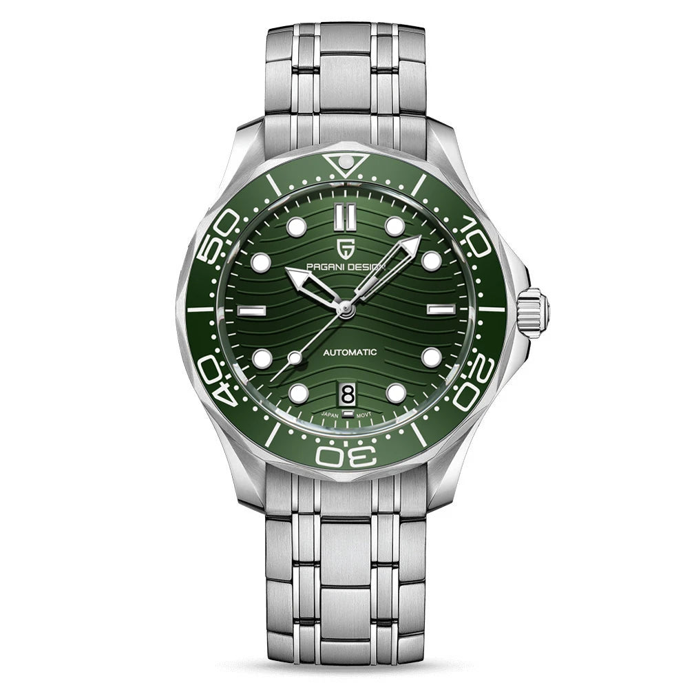 Men’s Automatic Diving Watch – Blue Dial Mechanical Wristwatch
