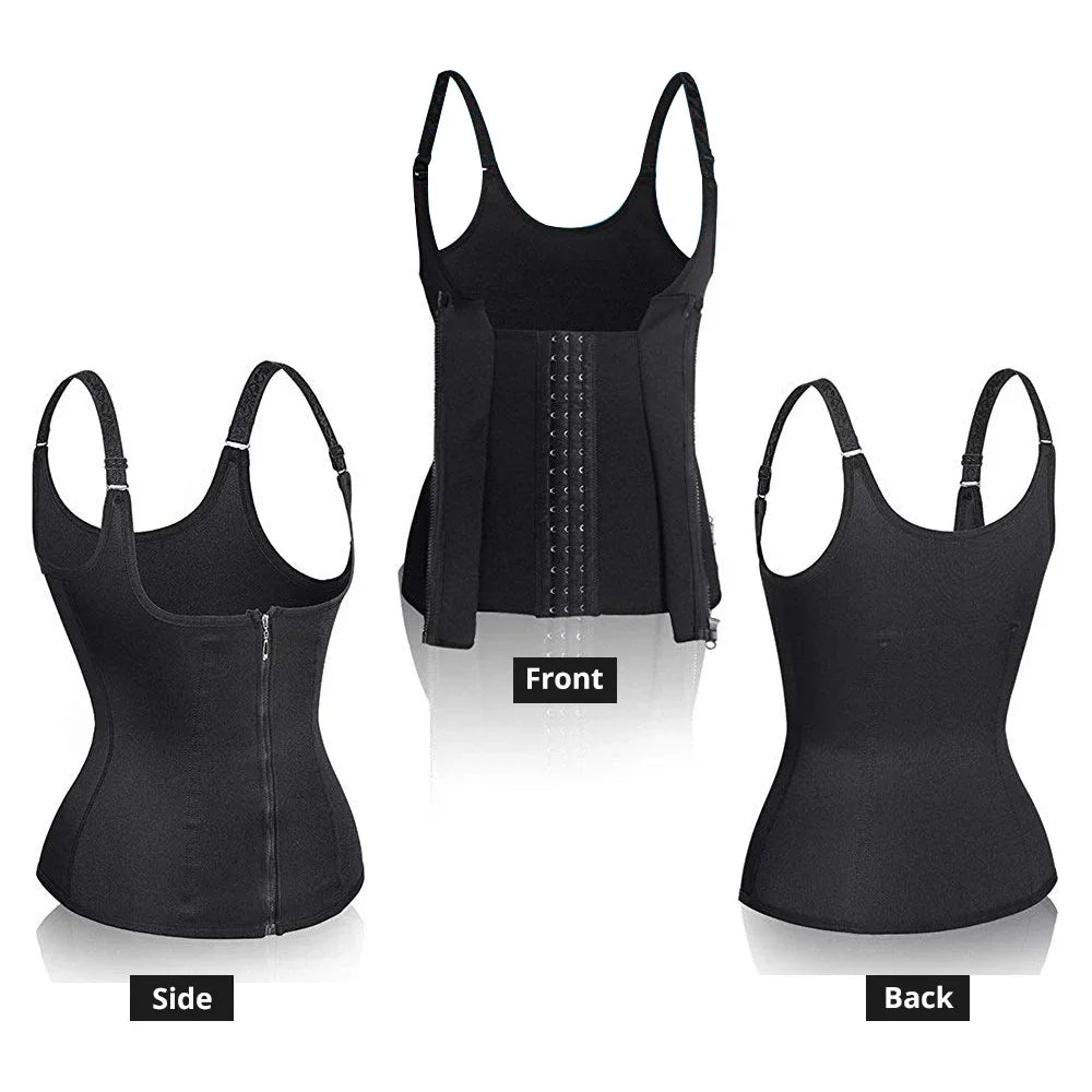 👚🔥 Women’s Zipper Waist Trainer Tank Top ✨